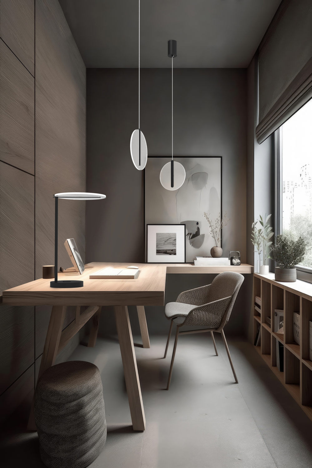 working room for home interior architecture with a minimalist st